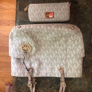 Michael Kors Jet Set Saffiano Leather Logo Tote